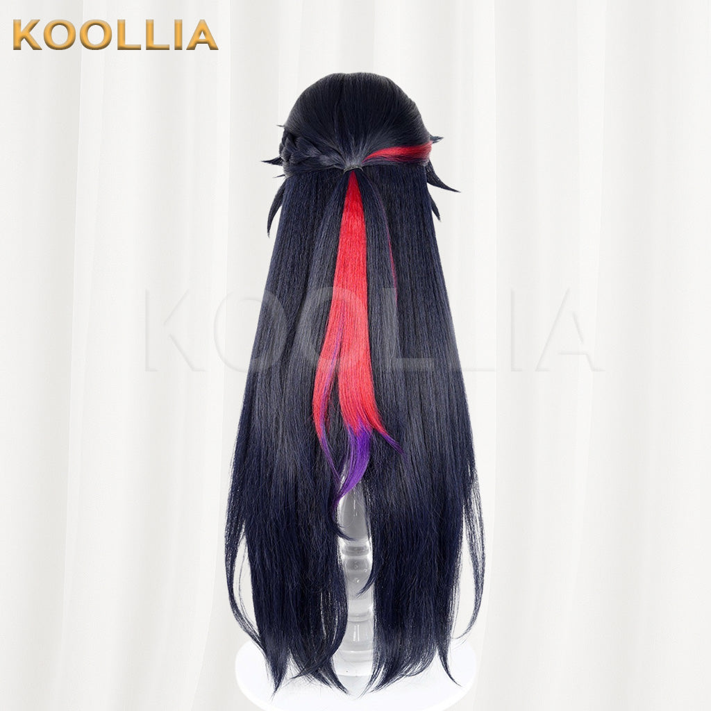 Honkai Star Rail Ashveil Deep Navy Long Half-up Layered Basic Wig