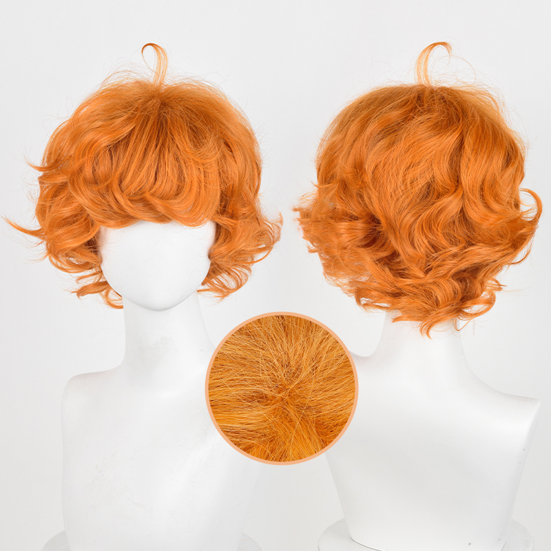 Panty &amp; Strumpf mit Strumpfgürtel Kurze kurze orange Haare Basic Perücke