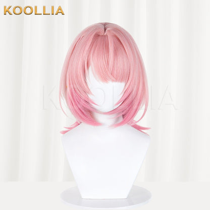 Zenless Zone Zero Lamir Soft Pink Medium Short Upswept Basic Wig