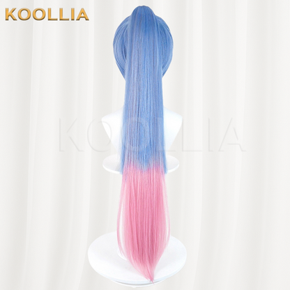 Soul Land 2 Tang Wutong Sky Blue To Peach Pink Ombre Basic Wig