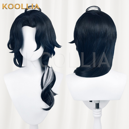 Genshin Impact Arlecchino Black To Dark Purple Ombre Basic Wig
