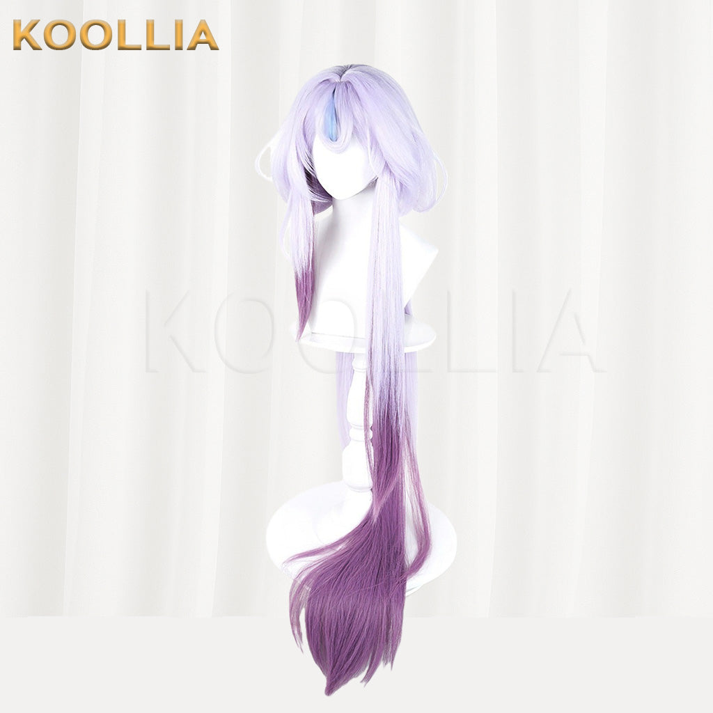 Arknights Jun White-Purple Ombre Extra-Long Detachable Ponytail Basic Wig