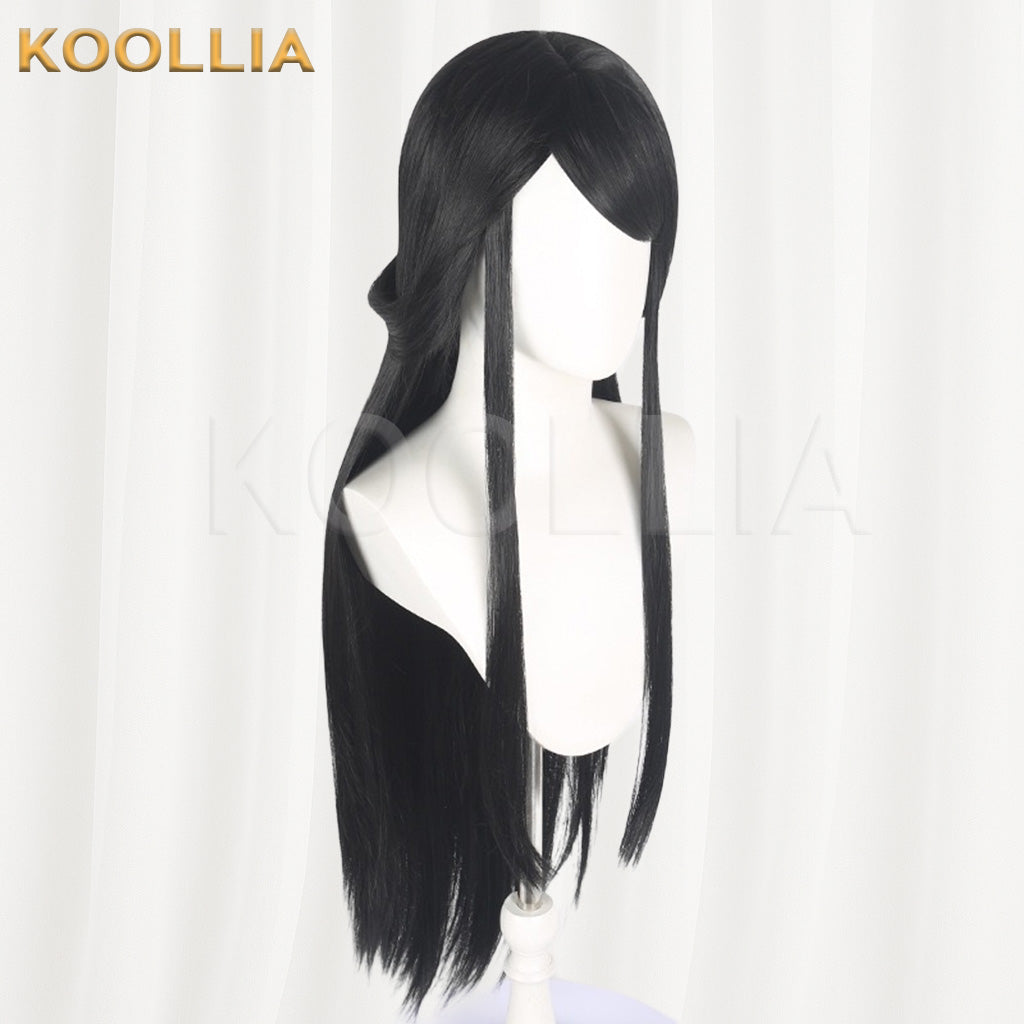 Justice Online Su Wen Solid Black Basic Wig