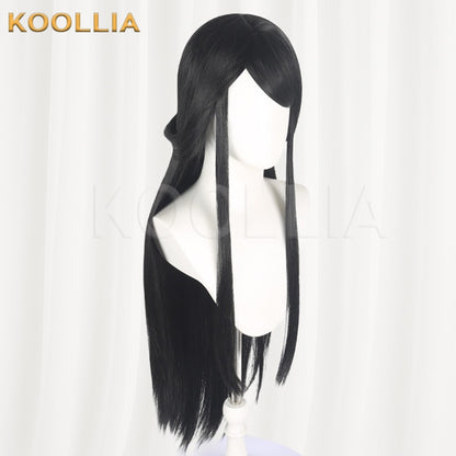 Justice Online Su Wen Solid Black Basic Wig
