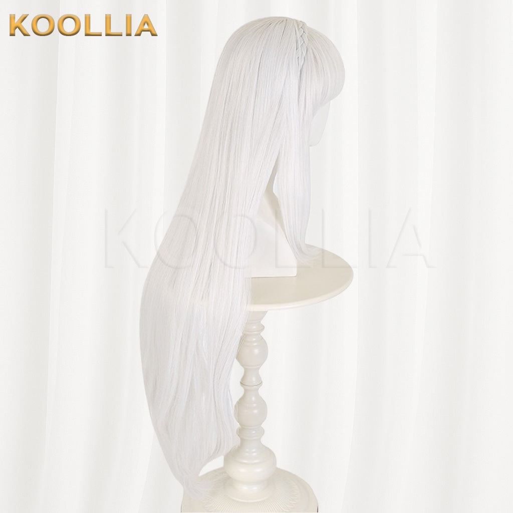 Re:Zero Emilia Silvery White Basic Wig