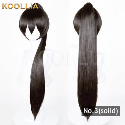 All-purpose 80cm Thick Fluffy Corn Fiber Ponytail with Tiger Mouth Clip