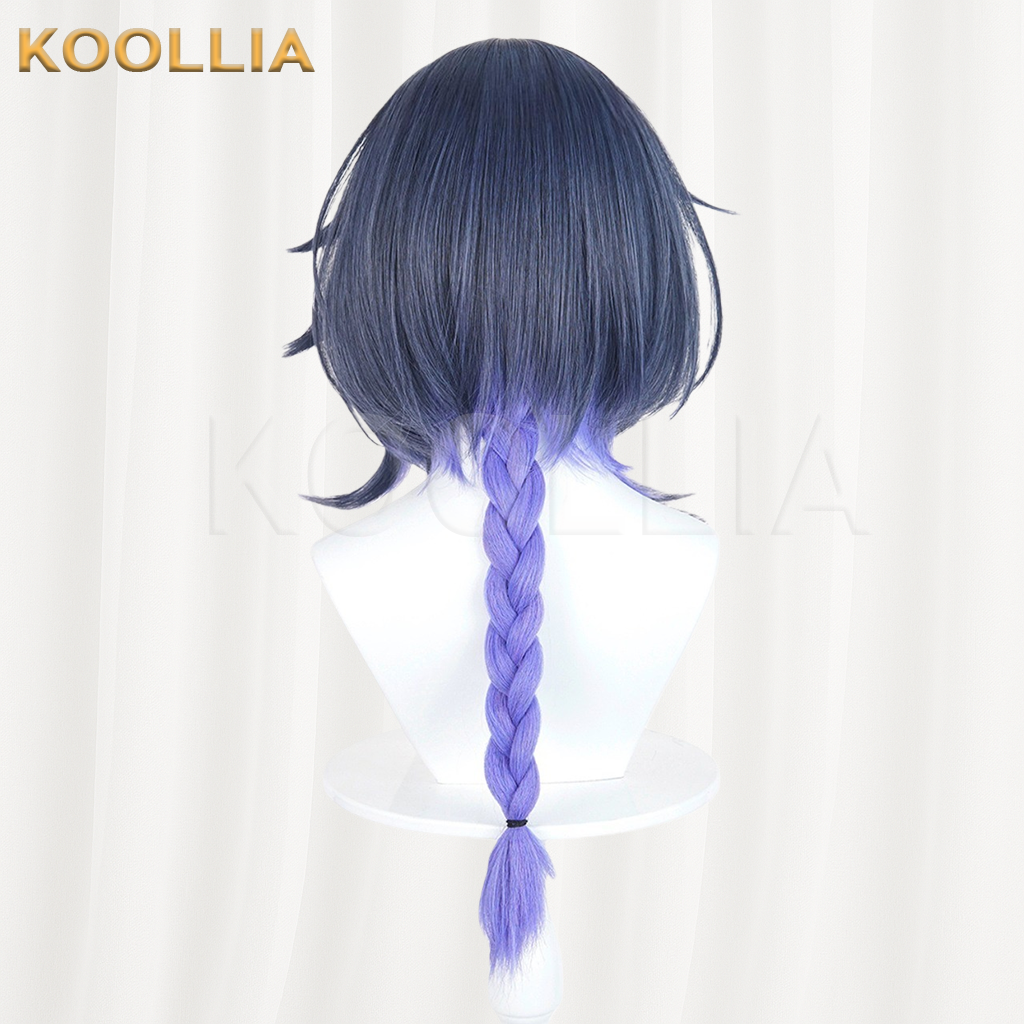 Arknights Uku Dark Blue Blonde & Purple Ombre Basic Wig