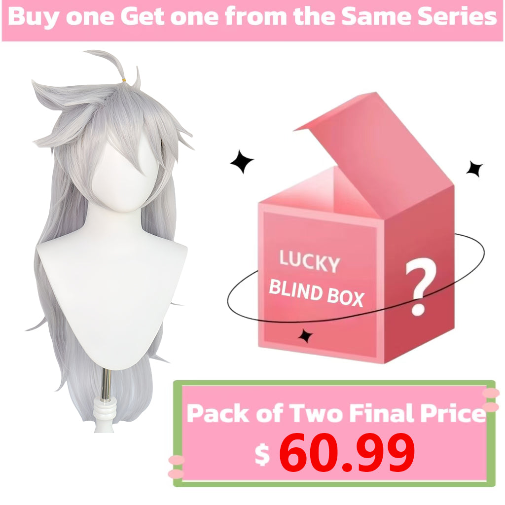 Genshin Impact Razor Long Silver Hair Basic Wig