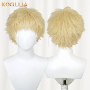 Haikyuu Kei Tsukishima Short Yellow Hair Basic Wig - KOOLLIA