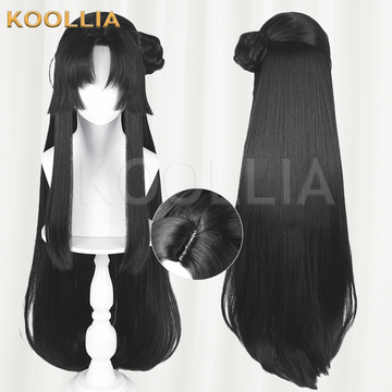 Neverness to Everness Xun Solid Matte Black Basic Wig Multi-angle Display by koollia