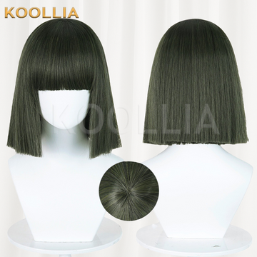 Spirited Away Haku Solid Dark Dark Green Basic Wig Multi-angle Display by koollia