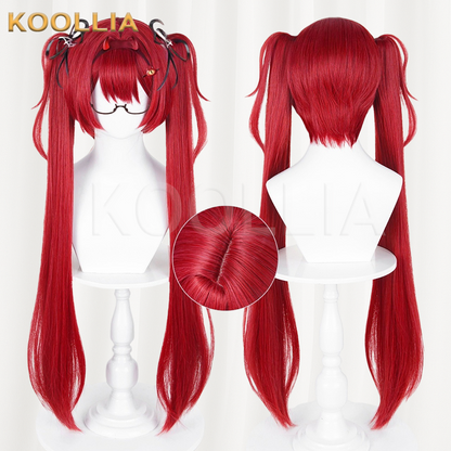 Honor of Kings Angela Solid Bright Red Basic Wig