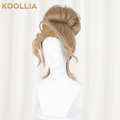 Identity V Air Force Light Milk Tea Linen Gold Basic Wig