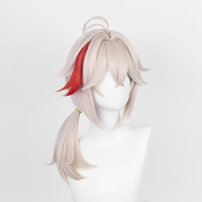 Genshin Impact Kaedehara Kazuha Lange weiße Haare Basic Perücke