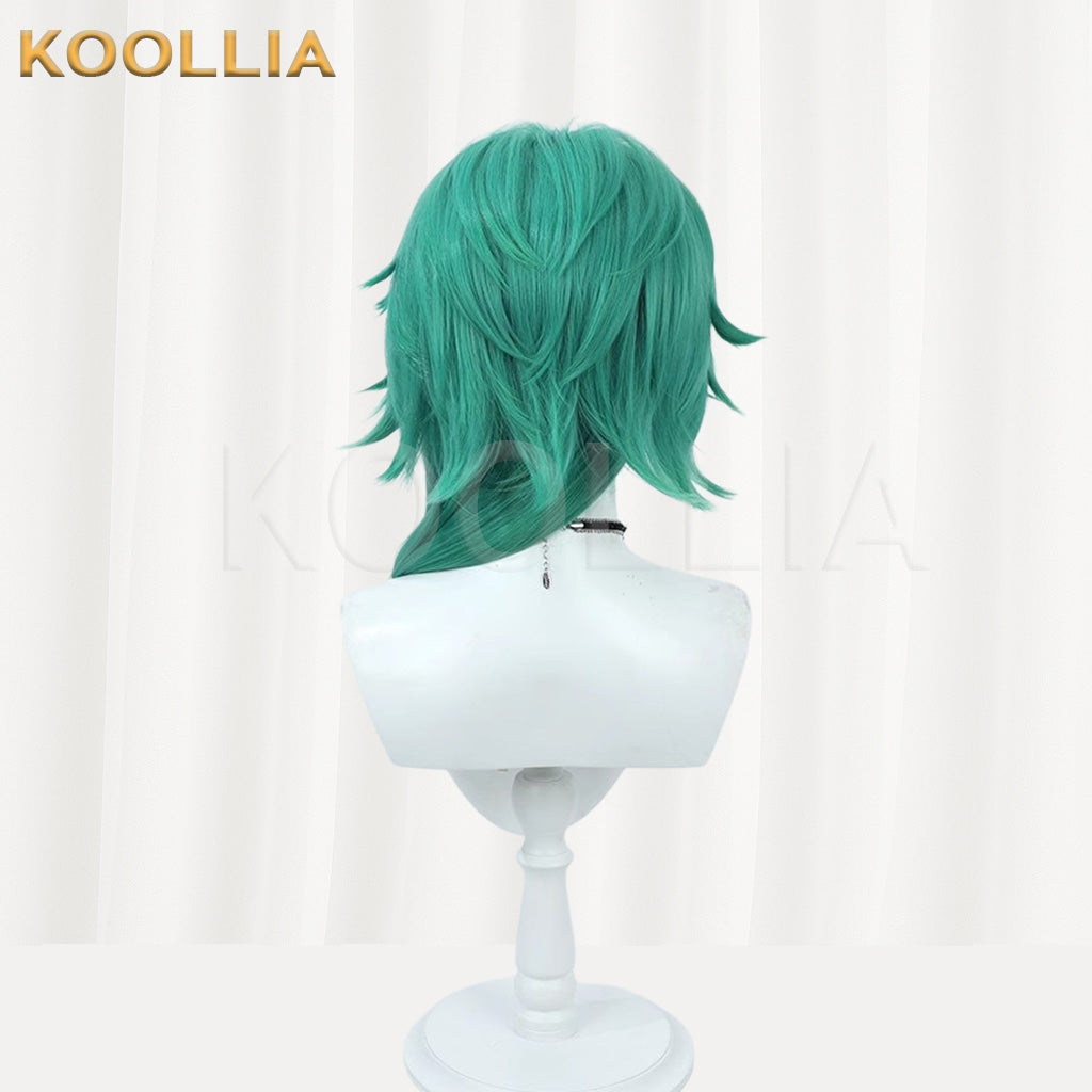 League of Legends & Heartsteel Ezreal Emerald Green Multi-Layered Spiky Basic Wig