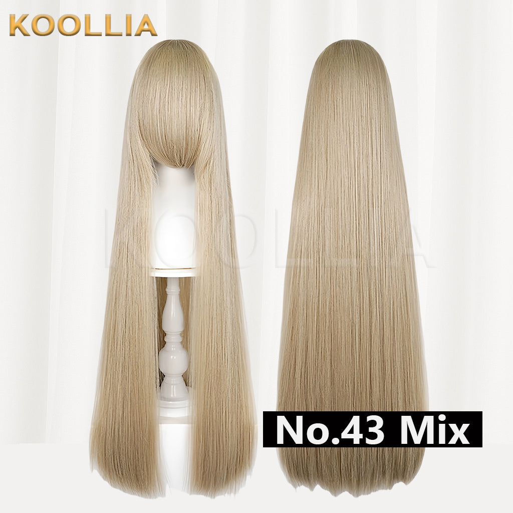 Thickened High-Density 100cm All-Purpose Long Straight Wig（Around 600g）