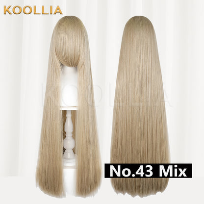 Thickened High-Density 100cm All-Purpose Long Straight Wig（Around 600g）