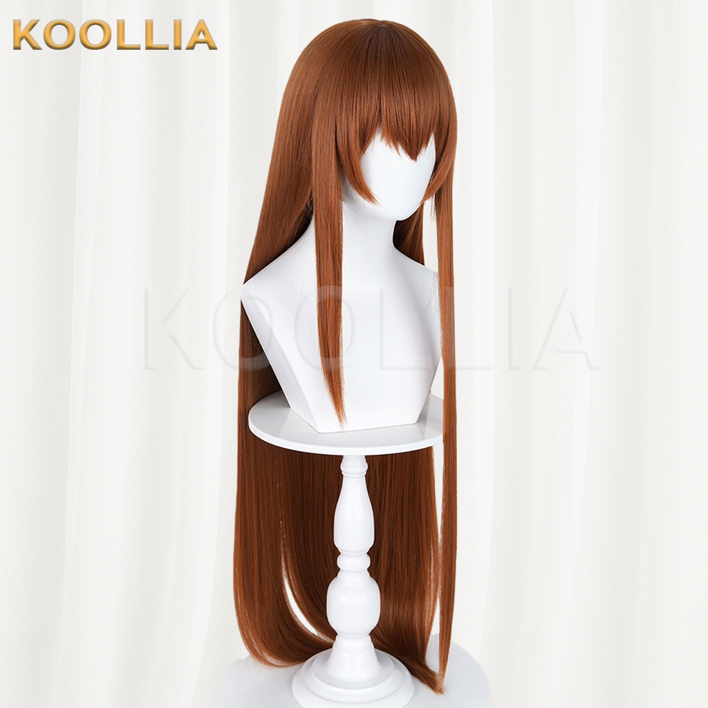 Steins;Gate Makise Kurisu Solid Warm Brown Basic Wig