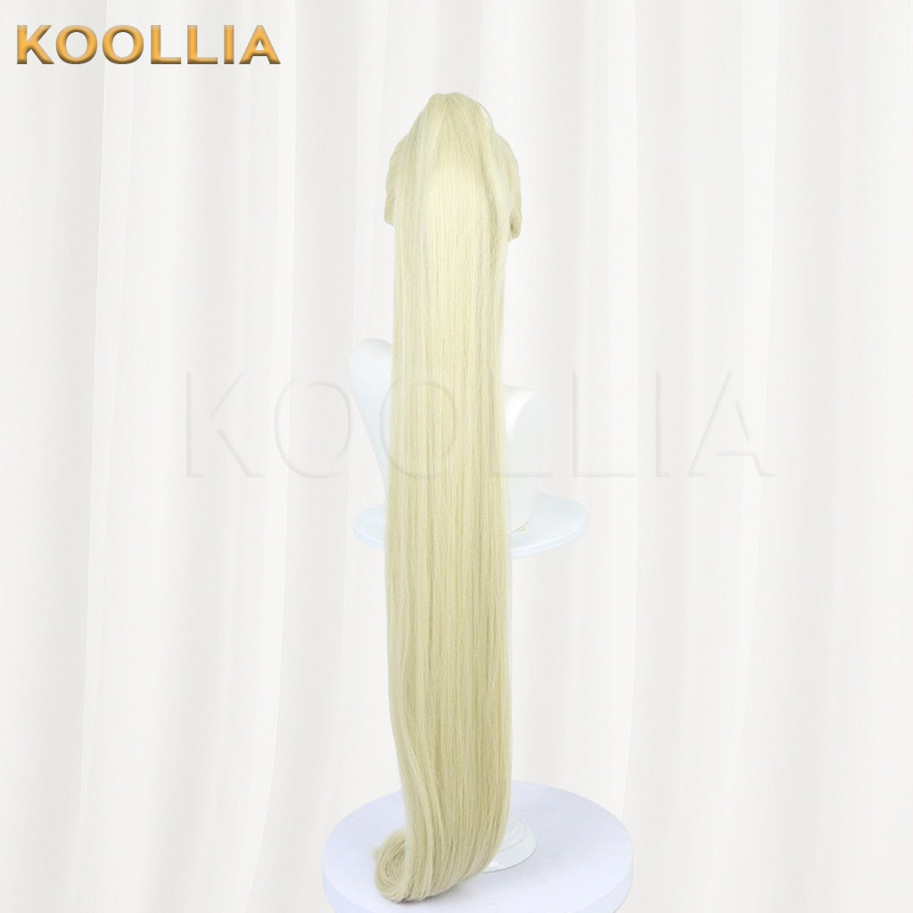Garfield Abyss Wraith Nerdy Light Milk Gold Extended Ponytail Basic Wig