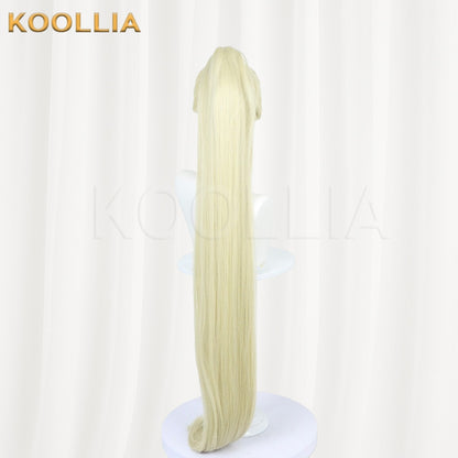 Garfield Abyss Wraith Nerdy Light Milk Gold Extended Ponytail Basic Wig