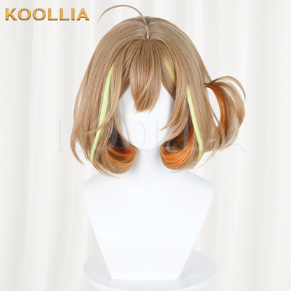 Goddess of Victory: NIKKE Anis Light Brown With Green & Orange Ombre Basic Wig