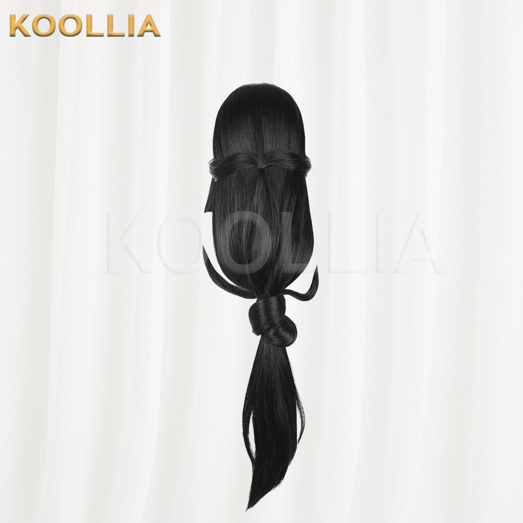 Demon Slayer Kimetsu no Yaiba Kotoha 100cm Extra Long Black Ancient Style Basic Wig