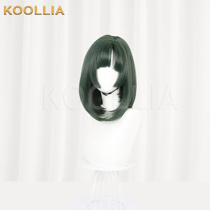 Hikaru no Go Toya Akira Dark Forest Green Shoulder-Length Basic Wig