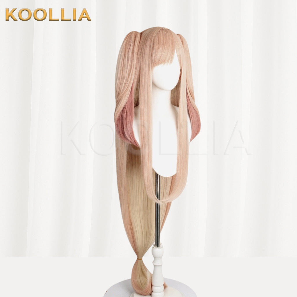 Hyperdimension Kaguya Hime Light Blonde Pink Ombre Long Basic Wig