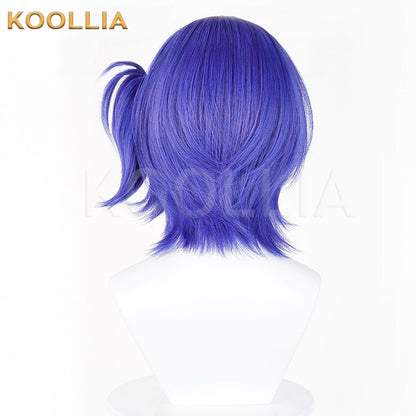 Genshin Impact Prune Deep Purple Layered Fluffy Basic Wig
