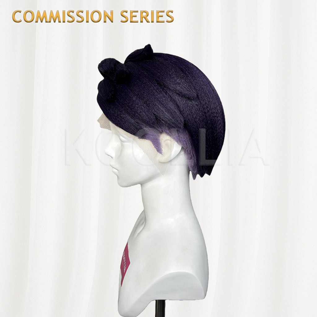 Pokémon Kieran Deep Purple Black Gradient Custom Commission Wig