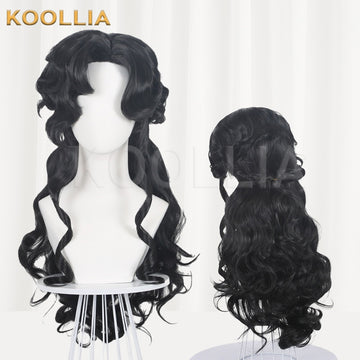 Multi-angle display of Reverse: 1999 Anjo Nala black center part long wavy basic wig