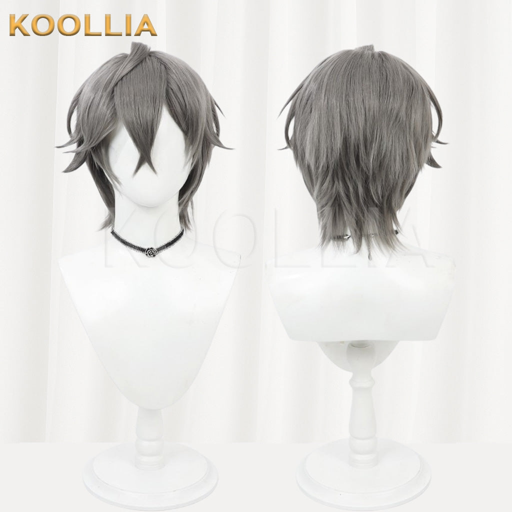 Zenless Zone Zero Wise Peruca curta de cabelo cinza básica