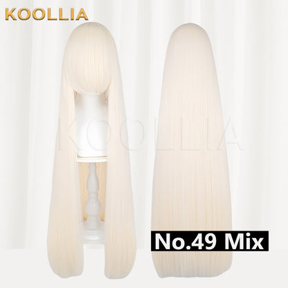 Thickened High-Density 100cm All-Purpose Long Straight Wig（Around 600g）