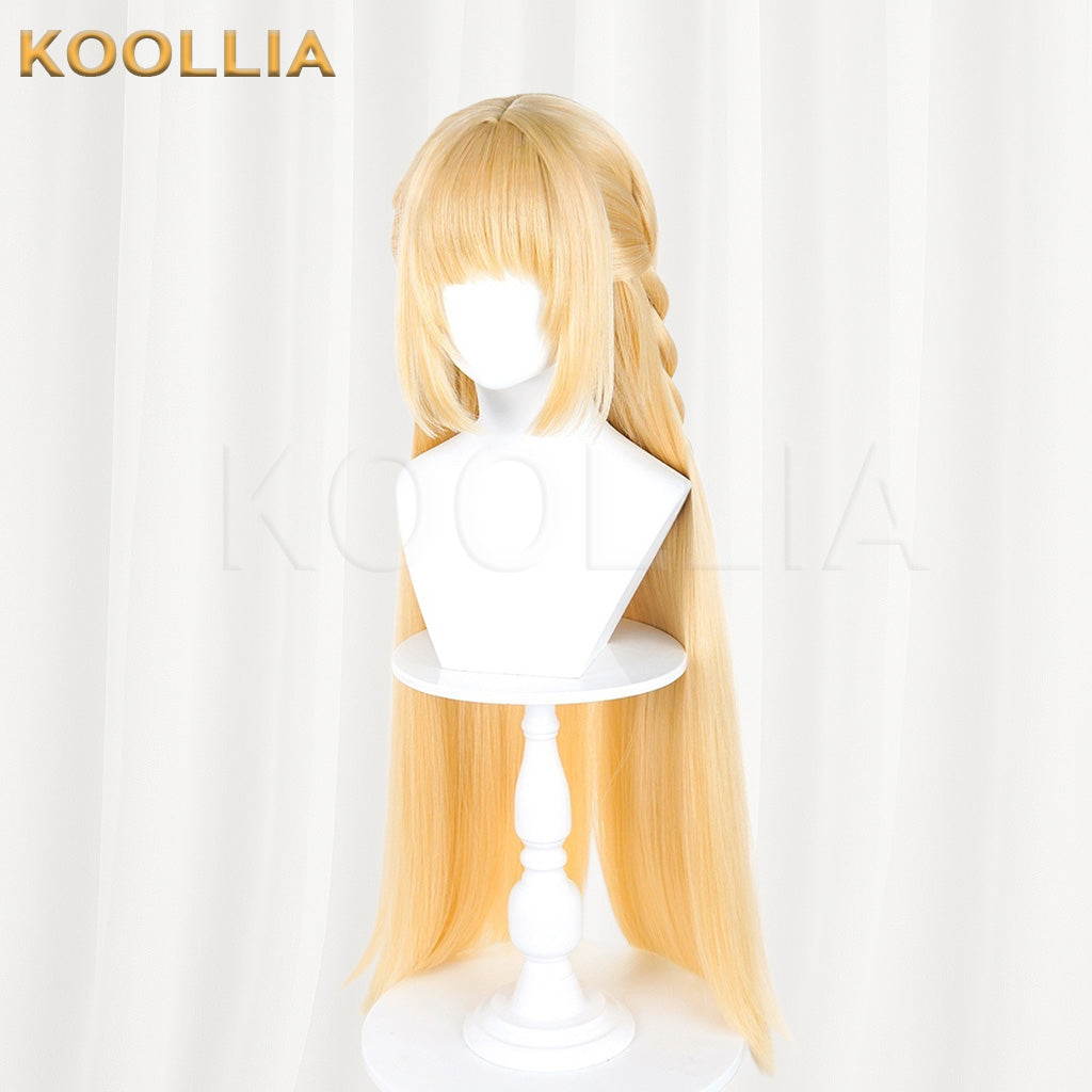 Zenless Zone Zero Nomu Light Cream Gold Long Double Braided Basic Wig