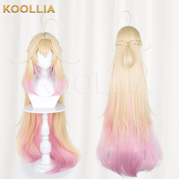 Wonderful Precure Moriya Ruruka Blonde Pink Gradient Basic Wig Multi-angle Display by koollia
