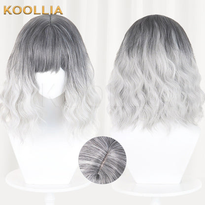 Resident Evil 9 Emily Mixed Gradient Curly Basic Wig