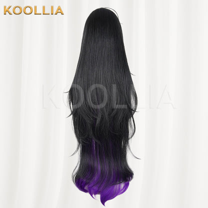 Goddess of Victory: NIKKE Rebell Black‑Purple Gradient Basic Wig