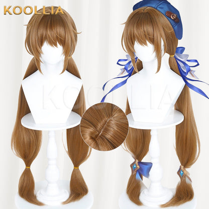 Honor of Kings Da Qiao Breeze As Poem Brown Ponytail Basic Wig