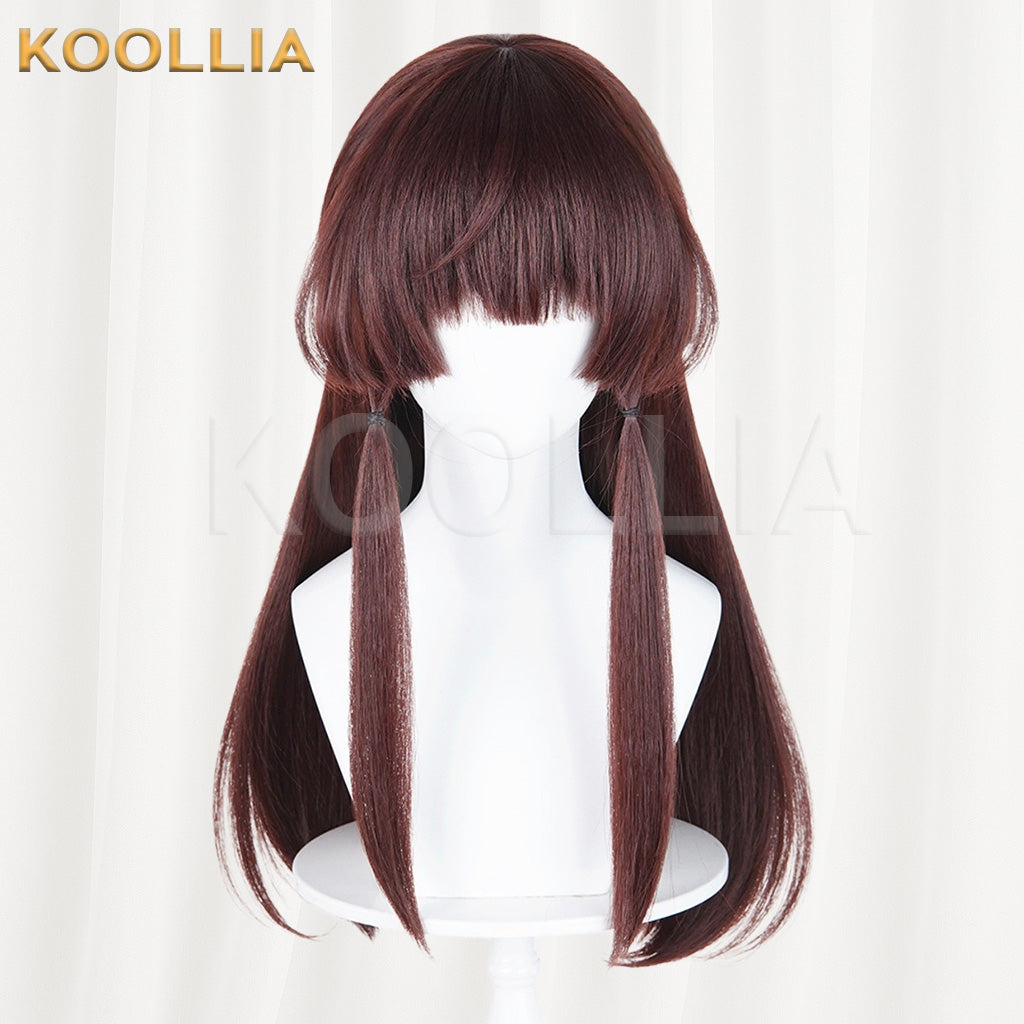 Touhou Project Hakurei Reimu Dark Reddish Brown Basic Wig
