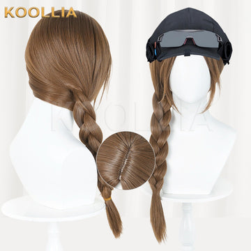 Delta Ops Die Dark Brown Single Braid Basic Wig Multi-angle Display by koollia