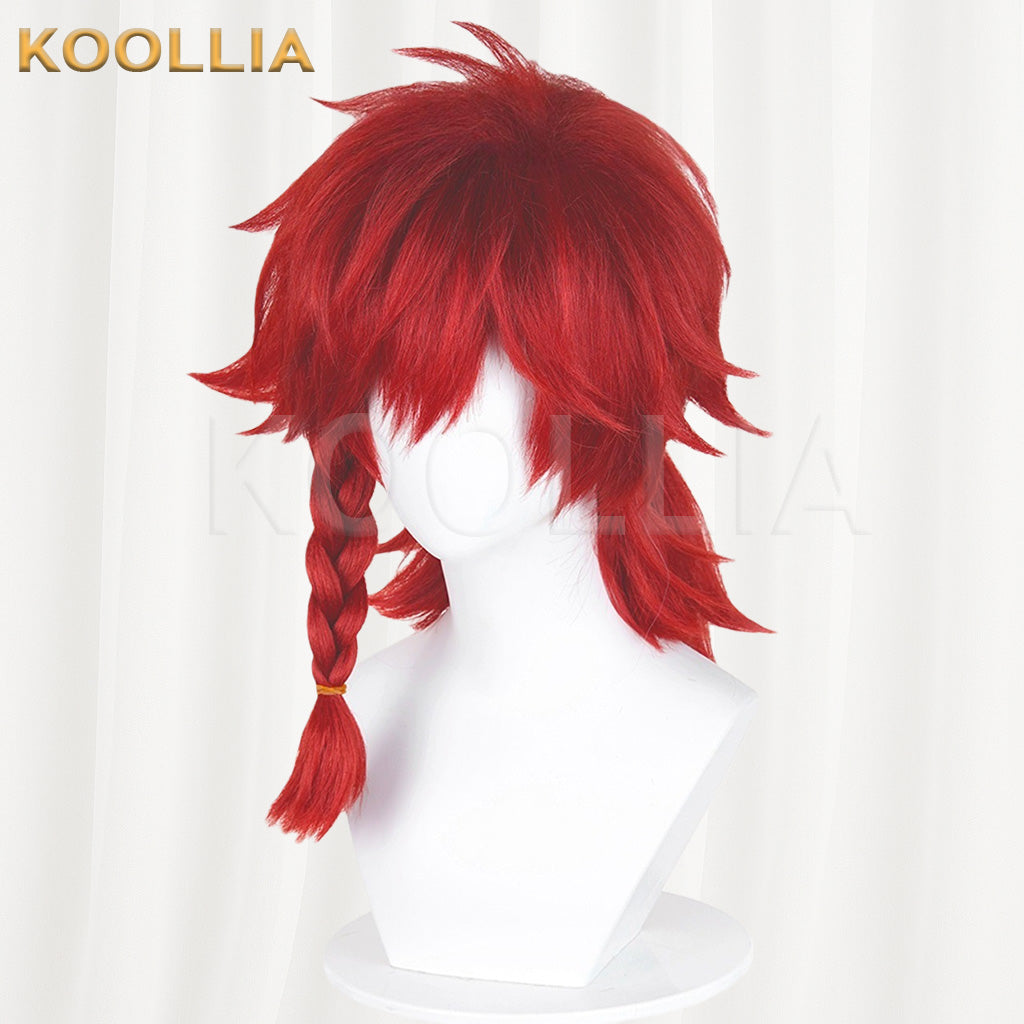 Honor Of Kings Pei Qinhu Bright Red Basic Wig