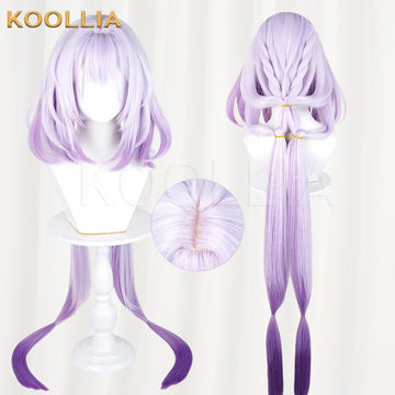 Honkai Star Rail Castorice White-Purple Gradient Basic Wig Multi-angle Display by koollia