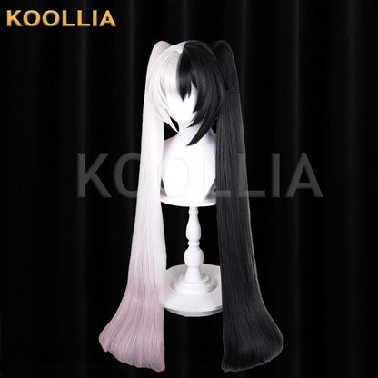 Honkai Star Rail Sparkle Black White Gradient Long Twin Tails Basic Wig