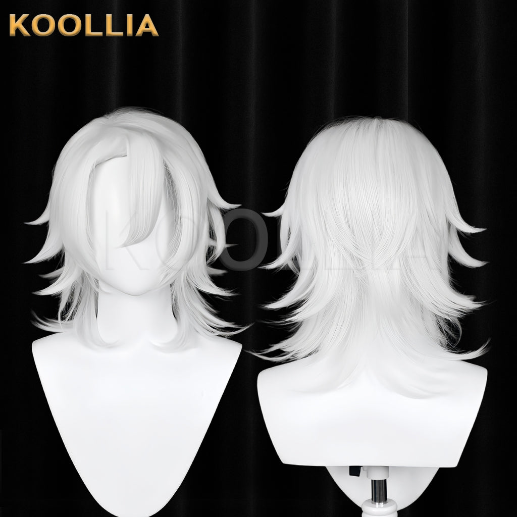 Demon Slayer Uzui Tengen Short White Hair Basic Wig