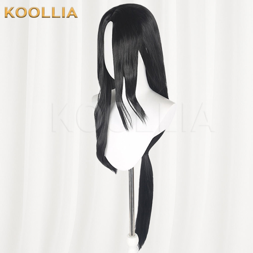 Justice Online Jiu Ling Solid Black Basic Wig