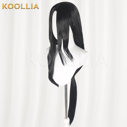 Justice Online Jiu Ling Solid Black Basic Wig