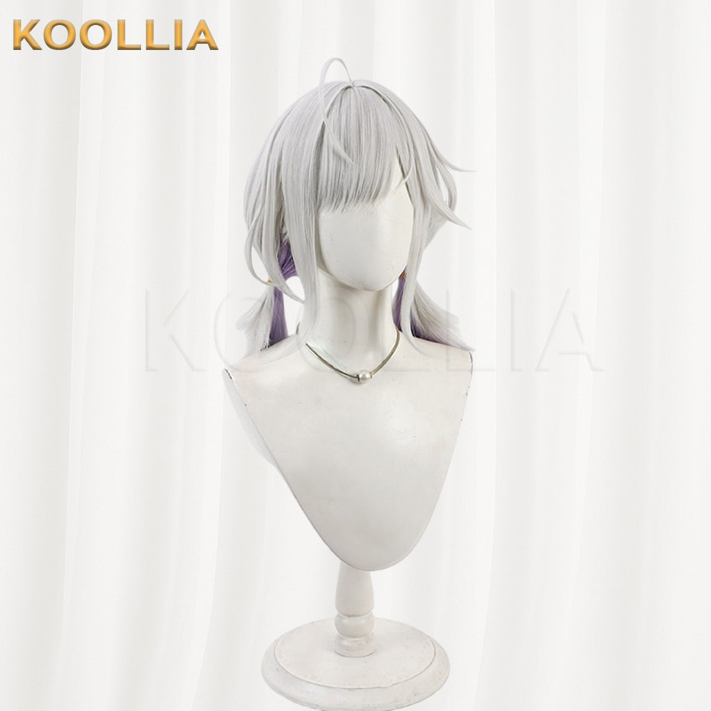 SteelLive Ayatsuno Yuni Silver White Purple Low Double Ponytails Basic Wig