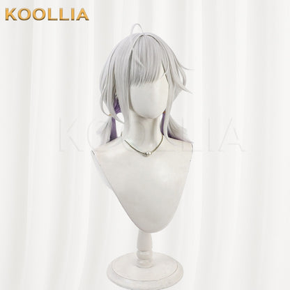 SteelLive Ayatsuno Yuni Silver White Purple Low Double Ponytails Basic Wig