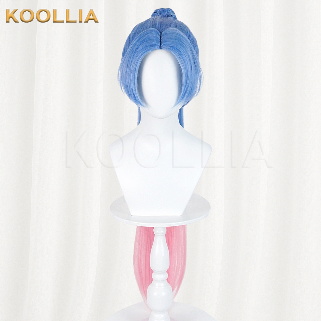 Soul Land 2 Tang Wutong Sky Blue To Peach Pink Ombre Basic Wig