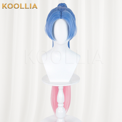Soul Land 2 Tang Wutong Sky Blue To Peach Pink Ombre Basic Wig